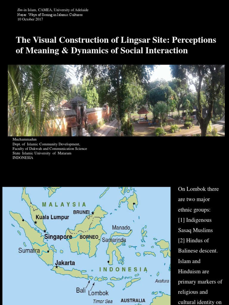 The Visual Construction of Lingsar Site Perceptions of Meaning & Dynamics of Social Interaction