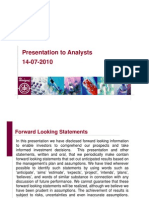 Presentation Made To Analysts