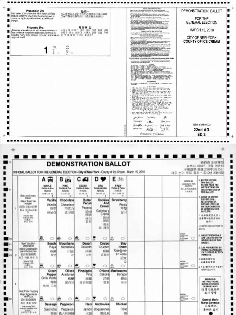 New York Voting Ballot