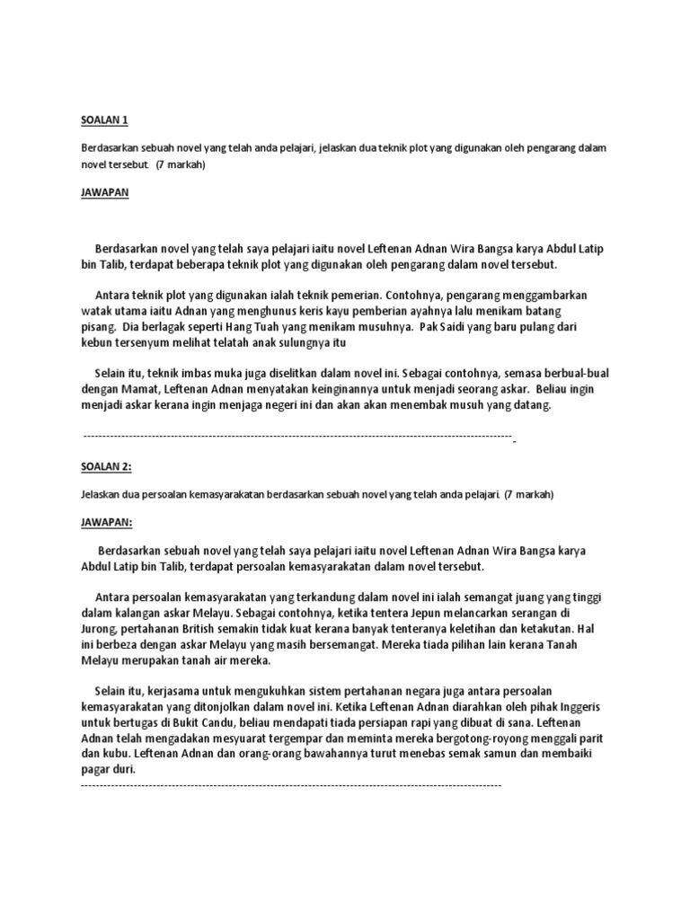 Latar Tempat Leftenan Adnan