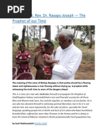 Sri Lanka Rt. Rev. Dr. Rayapu Joseph - The Prophet of Our Time