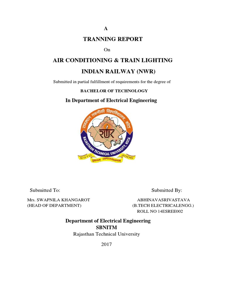 Air Conditioning & Lighting in Railways | PDF | Air Conditioning | Rail ...