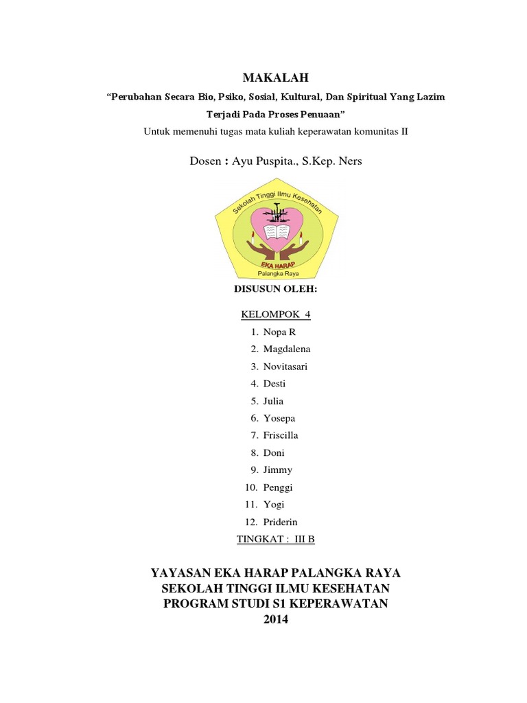 Perubahan Bio-Psiko Sosial pada Lansia | PDF | Pengembangan Diri ...