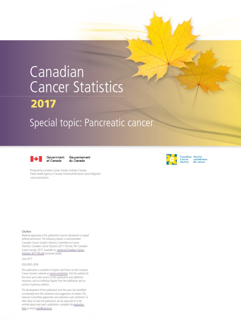 Canadian Cancer Statistics 2017 en PDF Pancreatic Cancer Cancer