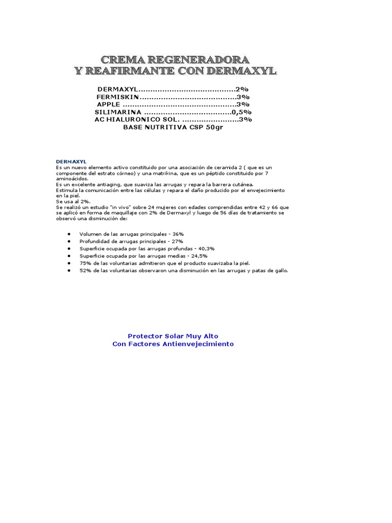 Eficacia del Dermaxyl en Antiaging | PDF | Tecnología