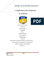 Mobile Application Development in Android: Project Report of In-House Training