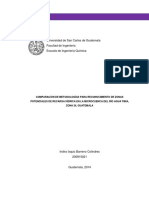 Comparativa metodologías reconocimiento zonas recarga hídrica microcuenca Río Agua Tibia