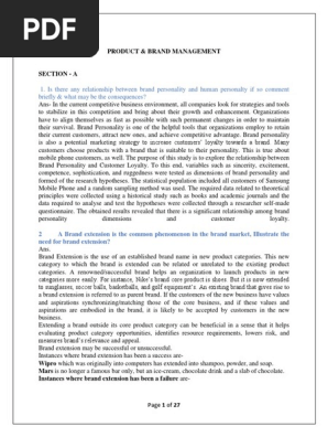 Product Brand Management 2017 V2 Brand Brand Management