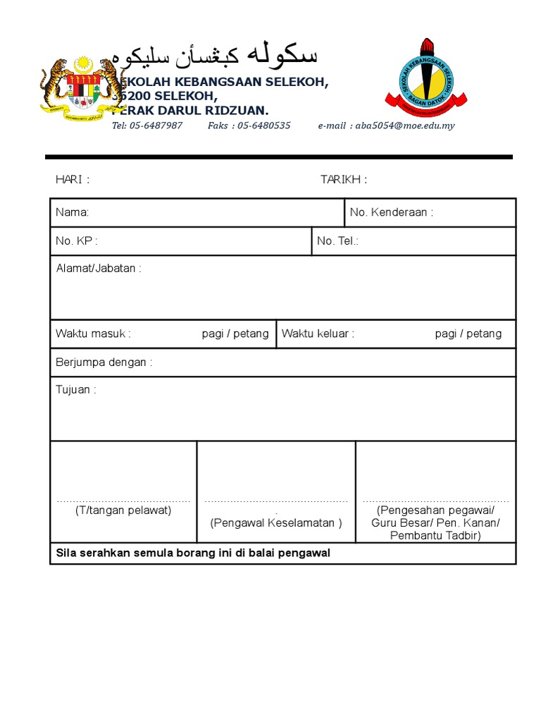 Borang Pemeriksaan Kesihatan Elliotctz