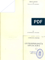 Foster, G. - Antropología Aplicada PDF