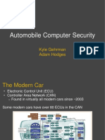 Automobile Computer Security: Kyle Gehrman Adam Hodges