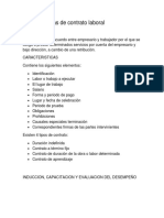 Características de Contrato Laboral