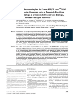 Lista de Recomendações Do Exame PET:CT Com 18F-FDG em Oncologia. Consenso Entre A Sociedade Brasileira de Cancerologia e A Sociedade Brasileira de Biologia, Medicina Nuclear e Imagem Molecular