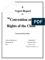 A Project Report: Convention On The Rights of The Child