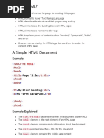 What Is HTML?: Example