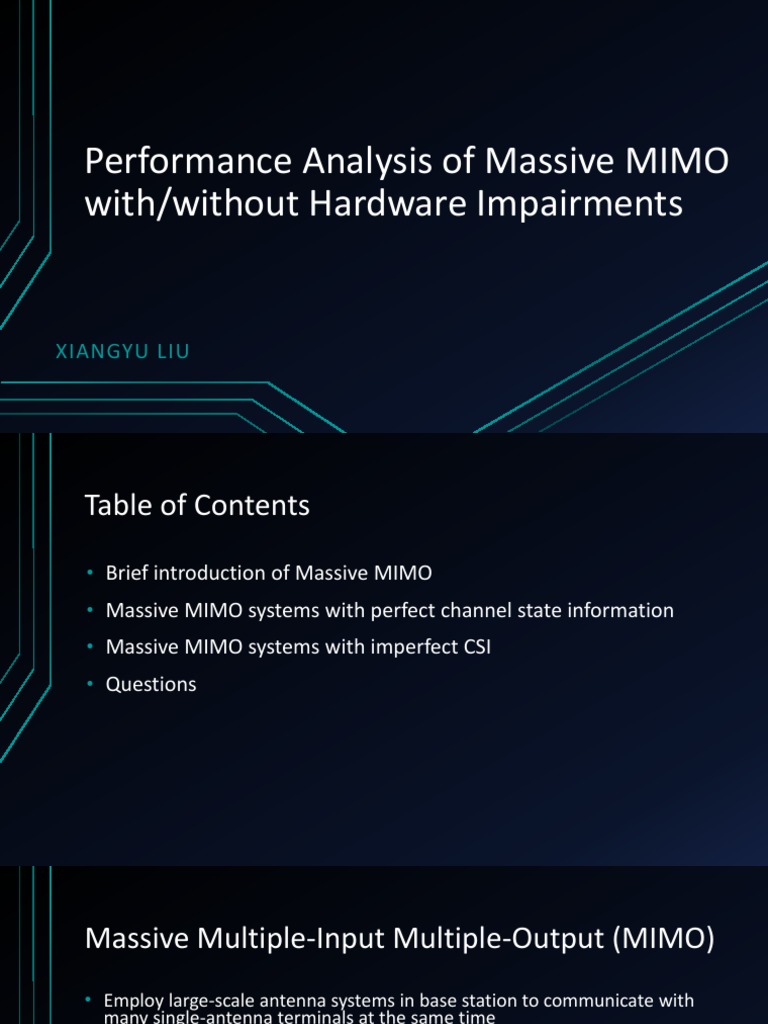 Massive MIMO Performance with Impairments | PDF | Mimo | Radio Resource ...