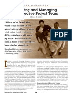 Building and Managing An Effective Project Team: Steven R. Meier