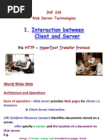 Interaction Between Client and Server: INF 335 Web Server Technologies