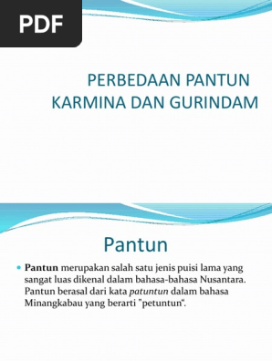 Xi Ipa Pantun Karmina Gurindam Ilham Umar Fajar Dan Resta
