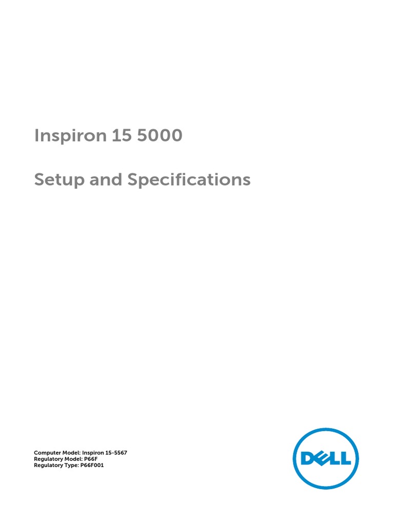 Dell Inspiron 15-5567 Specs Overview | PDF | Secure Digital | Computer ...