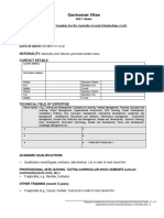 Curriculum Vitae: 2017 Intake