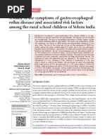 A Study of the Symptoms of Gastro-esophageal