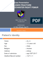 Closed Fracture Intertrochanter Right Femur: Case Presentation