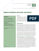 Regional anaesthesia techniques for patients with chronic kidney disease