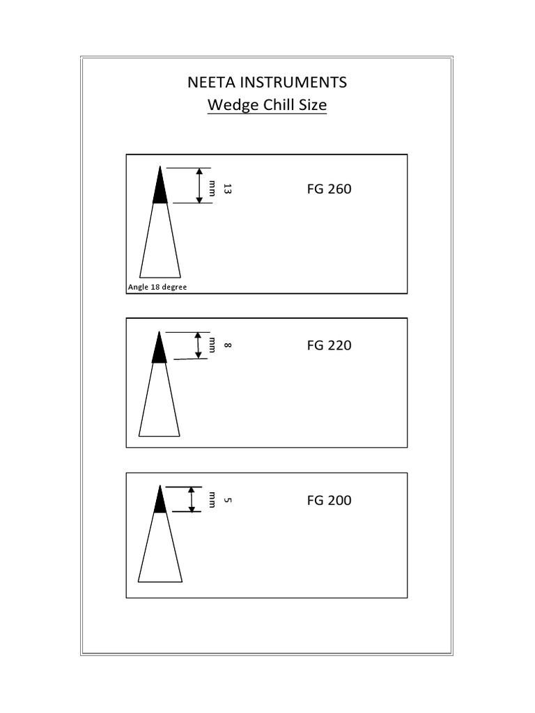 Neeta Instruments Wedge Chill Size: Angle 18 Degree | PDF | Technology ...