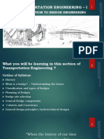 Transportation Engineering - I: Introduction To Bridge Engineering