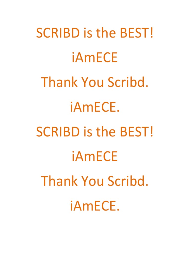 Scribd is the best iamece thank you scribd iamece scribd is the best