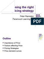 Choosing The Right Pricing Strategy: Peter Ramsden Paramount Learning LTD