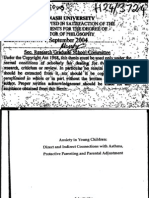 Anxiety in Young Children, Asthma, Protective Parenting