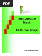 Aula10 - Ensaio de Torção