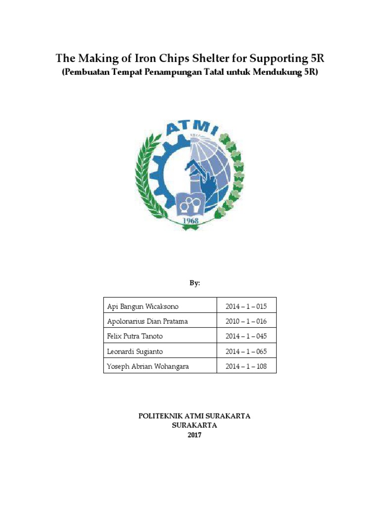 The Making of Iron Chips Shelter For Supporting 5R PDF Materials