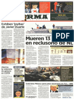 PRIMERAS PLANAS medios impresos NACIONALES MÉXICO 11 oct 2017