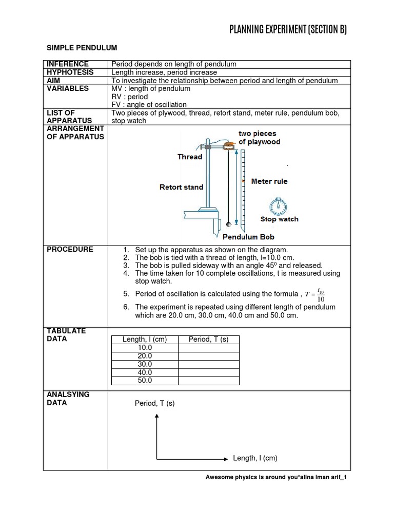Planning Exp - P3 - Section B | PDF | Buoyancy | Electrical Resistance ...