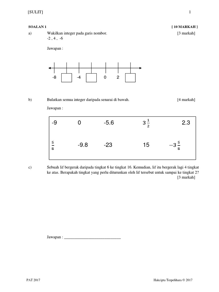 Matematik Tingkatan 1 Kssm 2017 Pdf