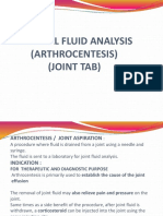 Synovial Fluid Analysis Diagnose Joint Conditions