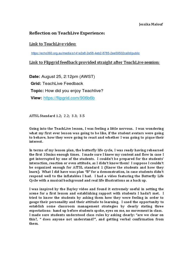 Teach Live Session | PDF | Classroom Management | Lesson Plan