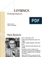 Hans Eysenck: The Biological Approach