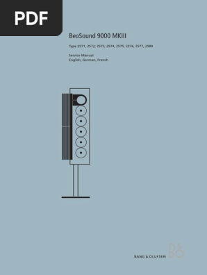 Beosound 9000 Mk Iii Type 257x 2580 Pdf Compact Disc Alternating Current