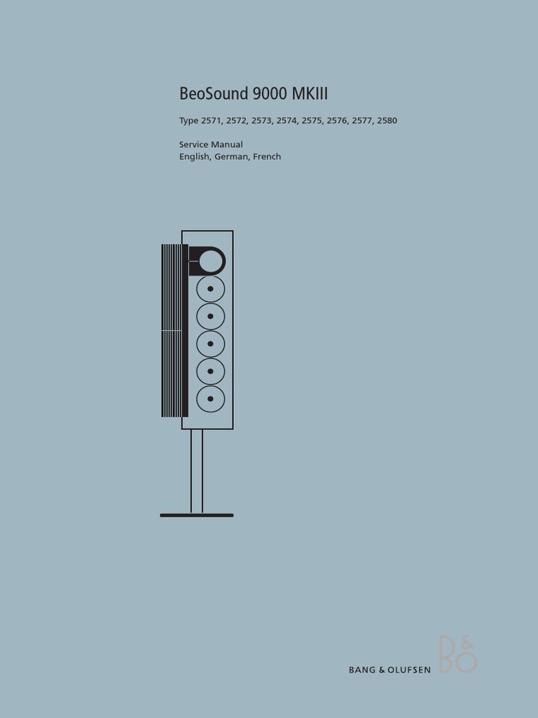 Beosound 9000 MK-III Type 257x_2580.pdf | Signal To Noise Ratio | Compact  Disc