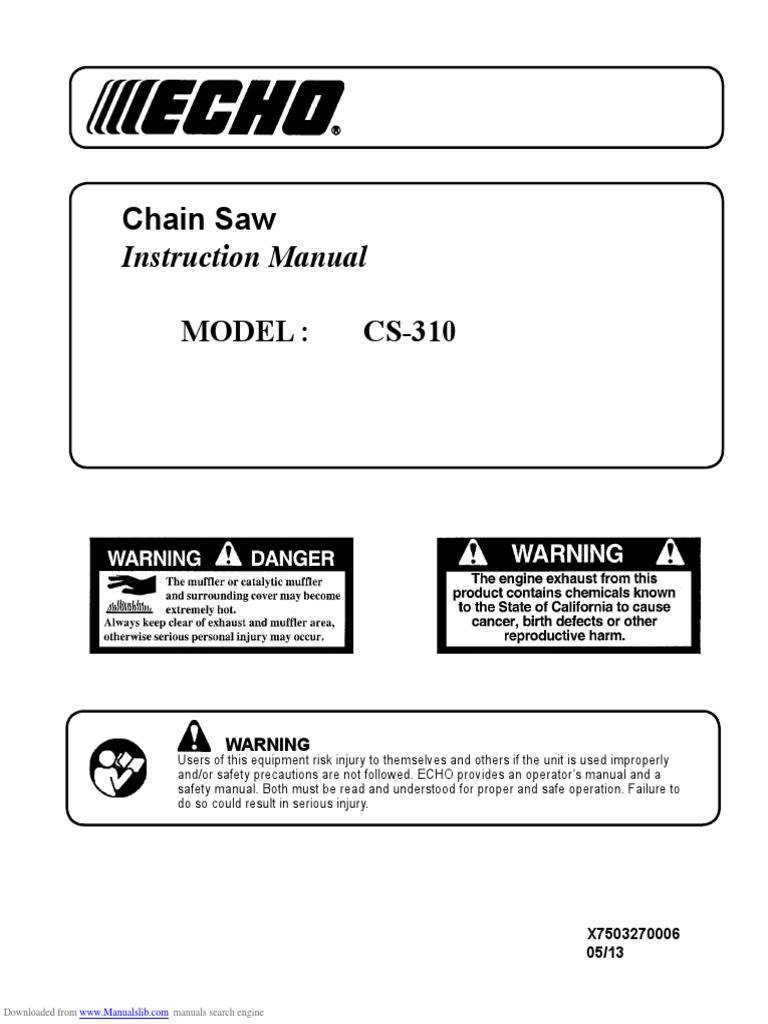 Echo Cs 310 Manual | PDF