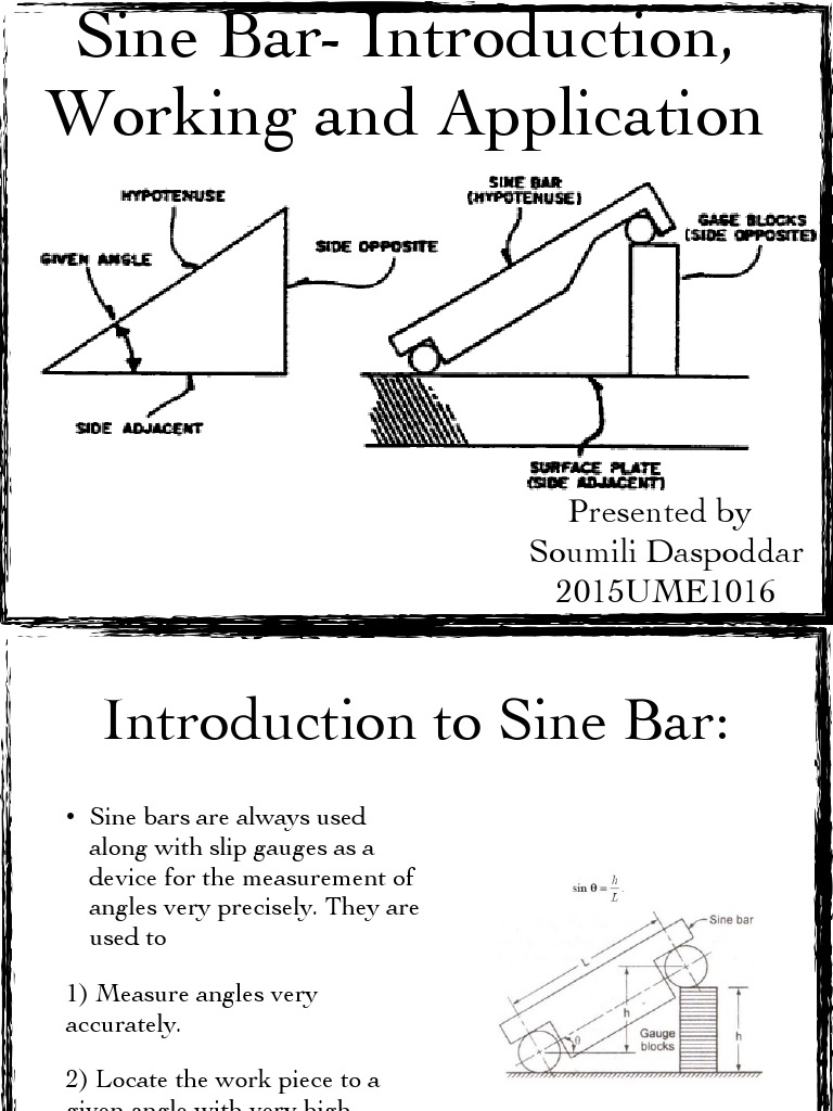 Sine Bar Final Sine Measurement