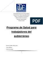 Programa de Salud para trabajadores del subterráneo