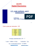 EE370 Digital Electronics: L11: Logic Synthesis - Part-1 (Minimization)