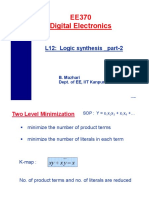 EE370 Digital Electronics: L12: Logic Synthesis - Part-2