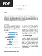 Performance Analysis of Various Java Web Frameworks