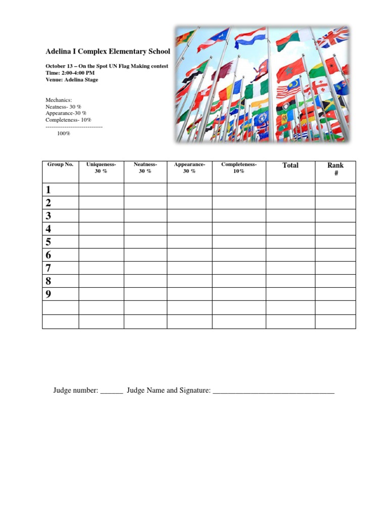 UN Flag Making Contest Criteria | PDF | Technology & Engineering